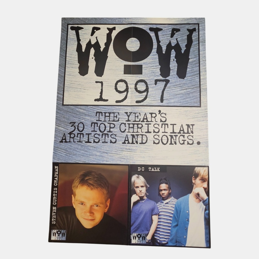 WOW 1997 Years 30 Top Christian Artist And Songs 24x36 Double Sided Promo Poster